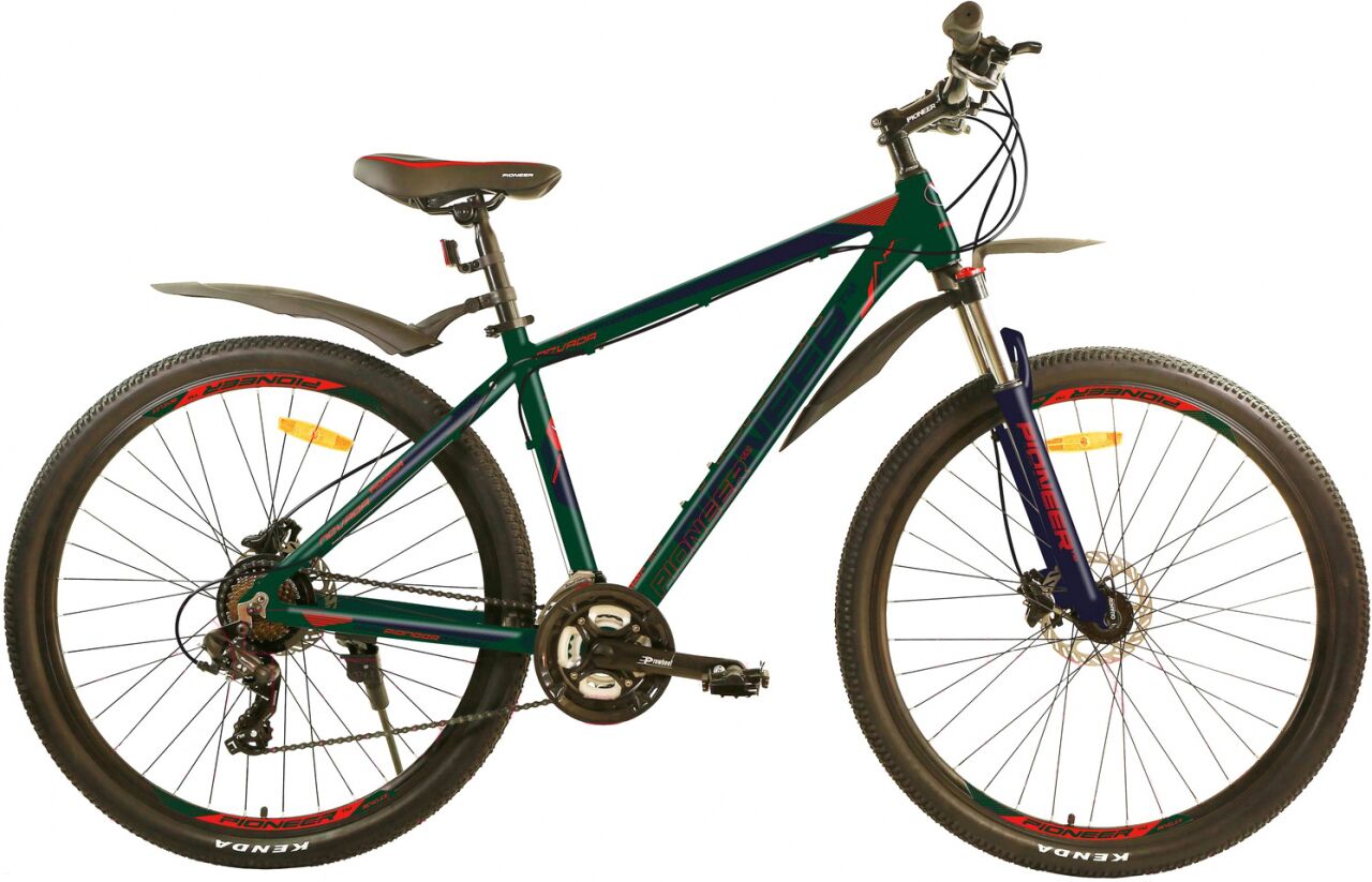 Велосипед Pioneer Nevada 29 р.18 2021 (зеленый/черный/красный)