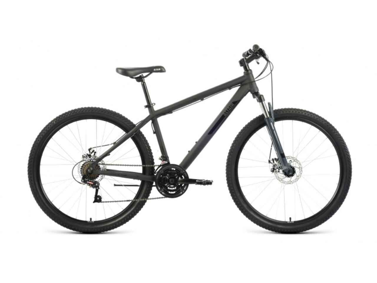 Велосипед ALTAIR AL 27.5 D (19, черный матовый/черный, 2022)