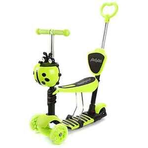 Трехколесный самокат Moby Kids Божья коровка 3 в 1 641274 (зеленый)