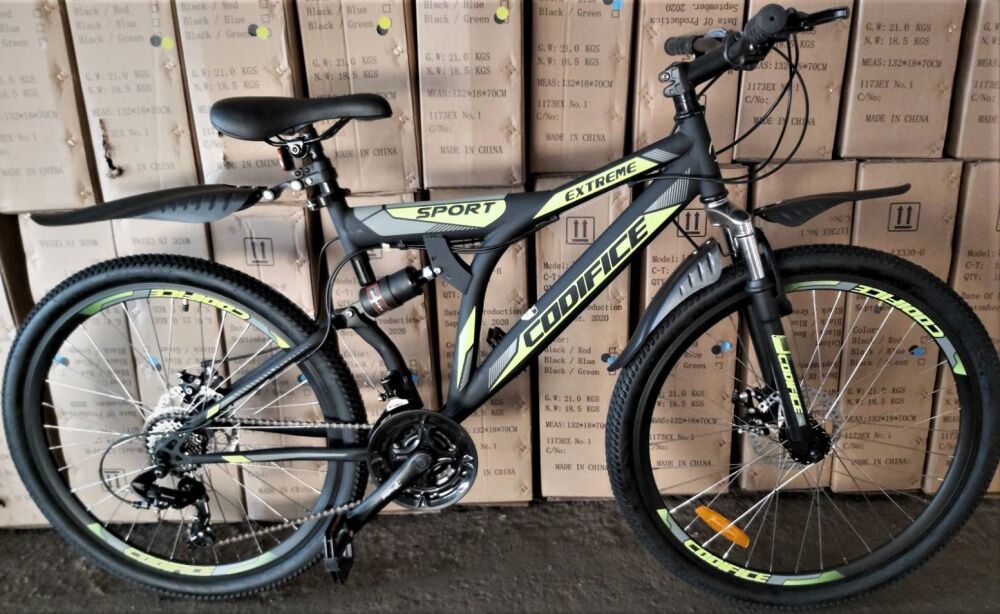 Велосипед Codifice Extreme 26 (18, черный/желтый, 2021)