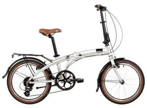 Велосипед Novatrack Town 20 (серебристый, 2024) 20AFV.TOWN.CP4