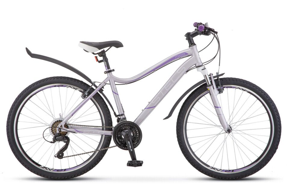 Велосипед Stels Miss 5000 V 26 V040 (17, белый/фиолетовый, 2021)