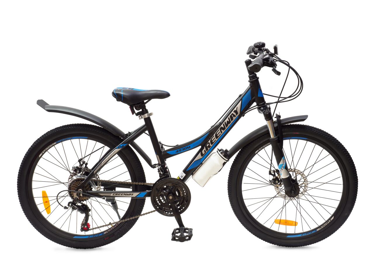 Велосипед Greenway 4930M (15, черный/синий, 2021)