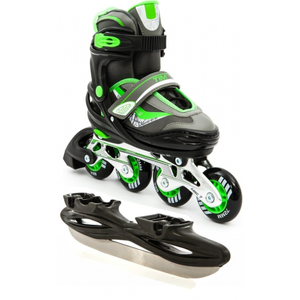 Роликовые коньки Calambus TIM COMBO черный/зеленый р.38-41 (AS-09)