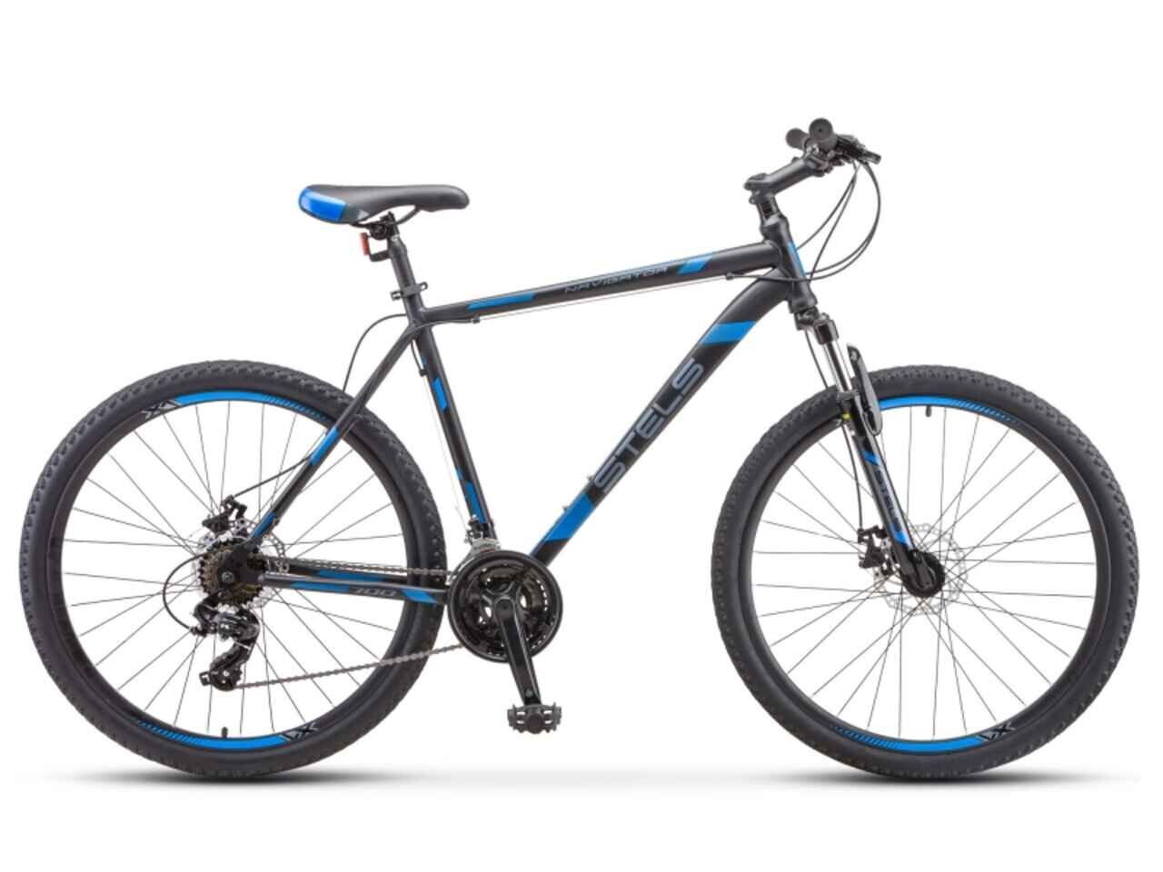 Велосипед Stels Navigator 700 MD 27.5 F010 (17.5, черный/синий, 2020)