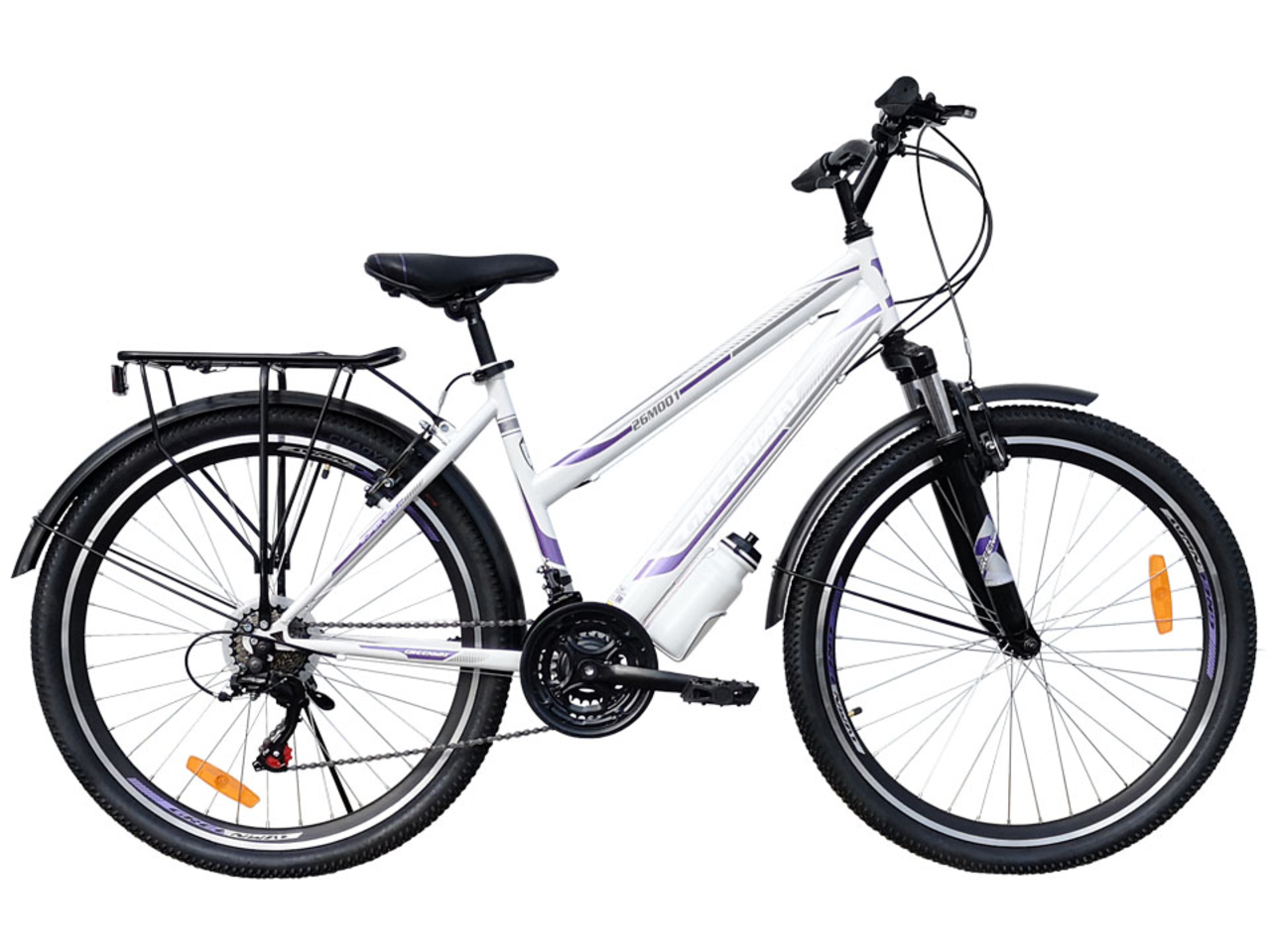 Велосипед Greenway 26M001 26 (17, белый/фиолетовый, 2021)