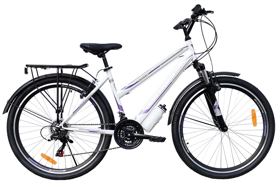 Велосипед Greenway 26M001 26 (17, белый/фиолетовый, 2021)