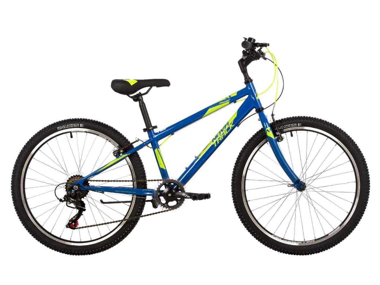 Велосипед Novatrack Racer 24 (12, синий/зеленый, 2023)