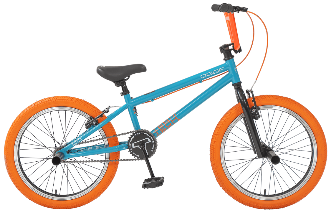 Велосипед Techteam Goof 20 (бирюзовый/оранжевый, 2020)