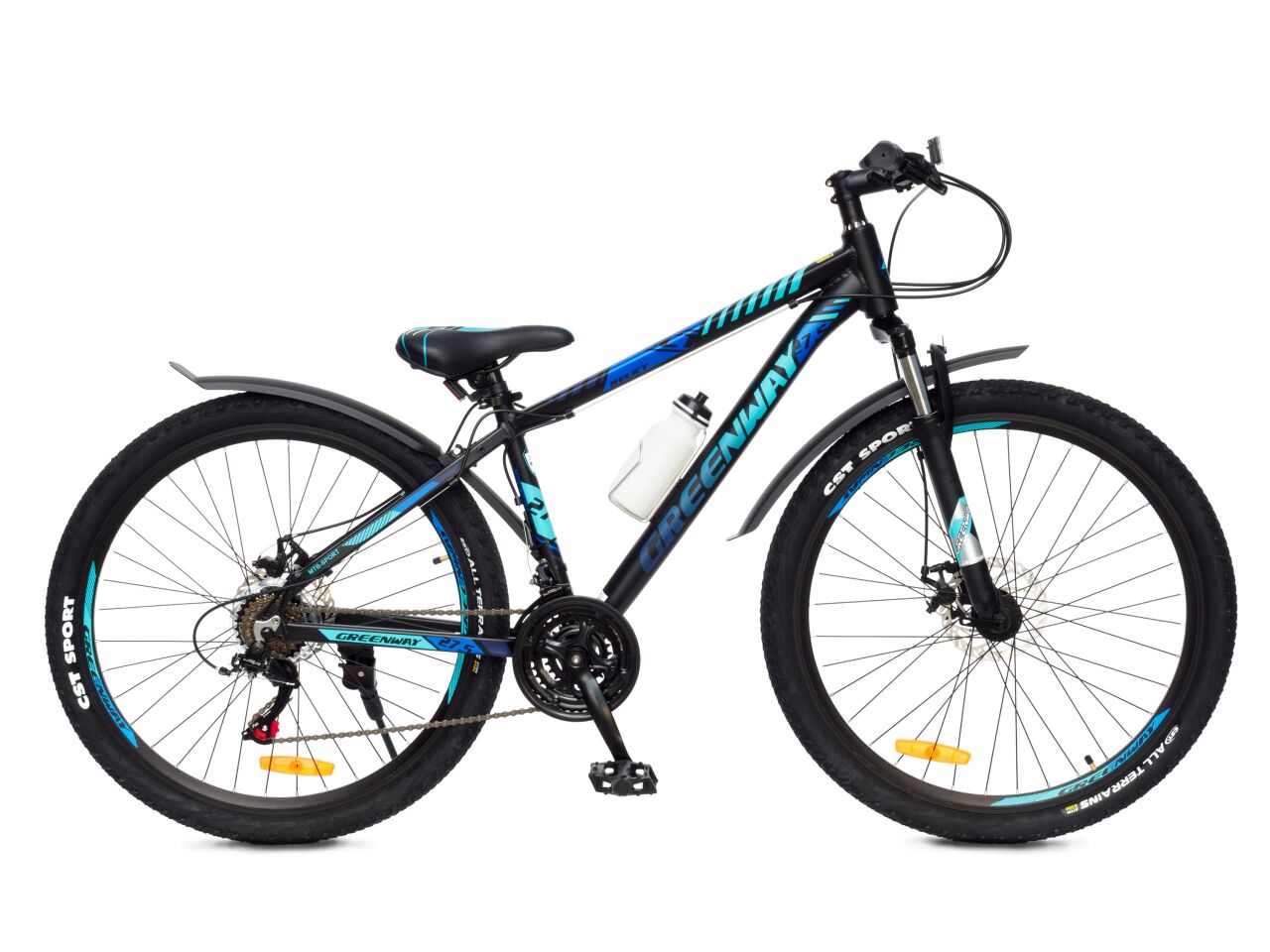 Велосипед Greenway Relict 27.5 (15.5, черный/синий, 2021)
