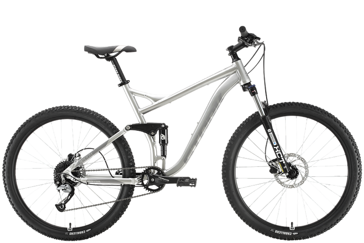 Велосипед Stark Tactic 27.5 FS HD (22, серебристый/серый, 2020)