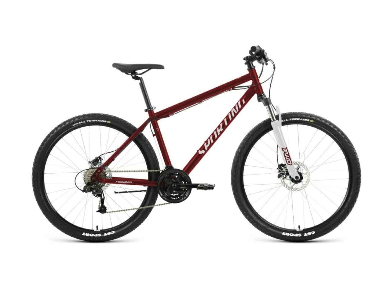 Велосипед Forward Sporting 27.5 3.2 HD (19, красный/серебристый, 2023)
