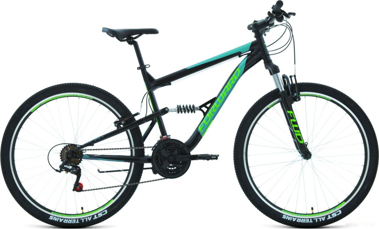 Велосипед Forward Raptor 27.5 1.0 р.16 2020 (черный/голубой)