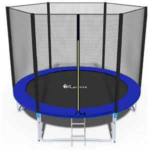 Батут Funfit 312см - 10ft PRO с внешней сеткой (синий)