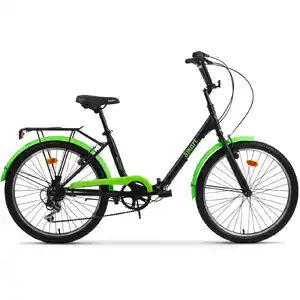 Велосипед Aist Smart 24 2.1 2025 (черный/зеленый)