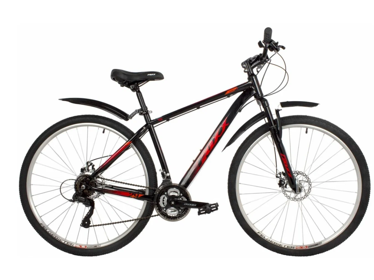 Велосипед Foxx Aztec D 29 (22, черный, 2022) 29SHD.AZTECD.22BK2