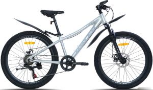 Велосипед Racer Tempo 24 (12, серебристый глянец, 2025) Велосипед Racer Tempo 24 (12, серебристый глянец, 2025)