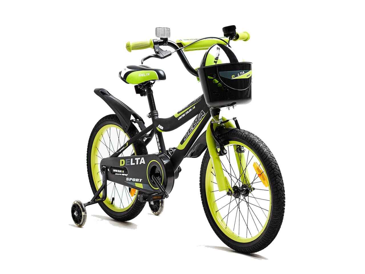Детский велосипед DELTA Sport 18 (черный/зеленый, 2020)