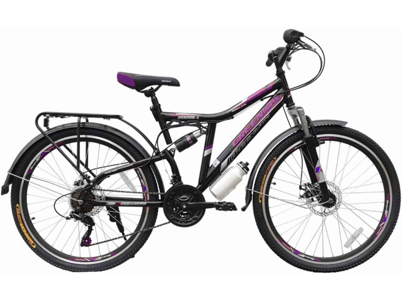 Велосипед Greenway 26S006-H (17, черный/фиолетовый, 2021)
