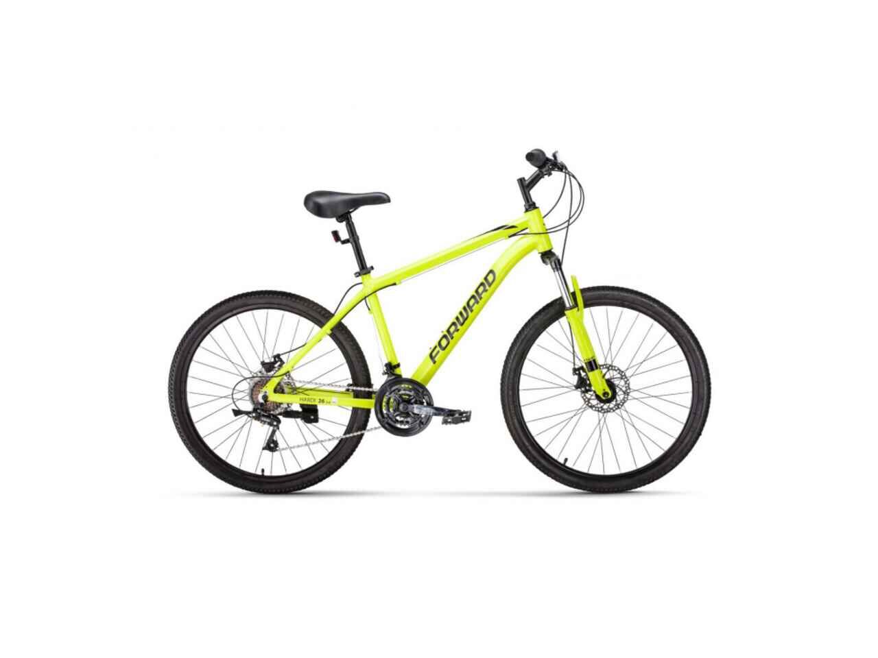 Велосипед Forward HardiI 26 2.0 D FR (18, желтый/черный, 2023)