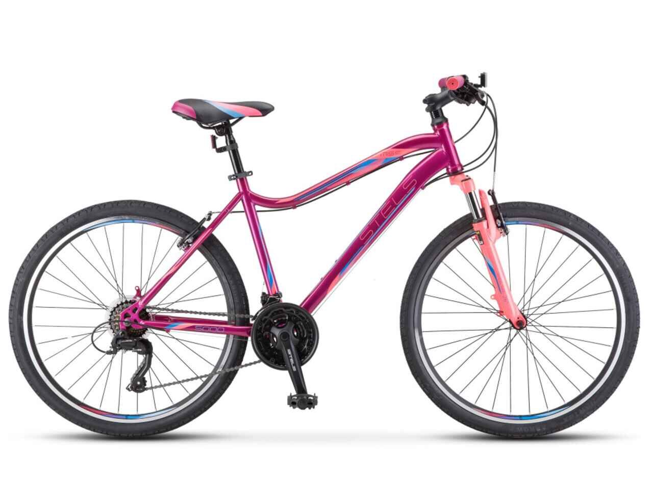 Велосипед Stels Miss 5000 V 26 V050 (16, фиолетовый/розовый, 2022)