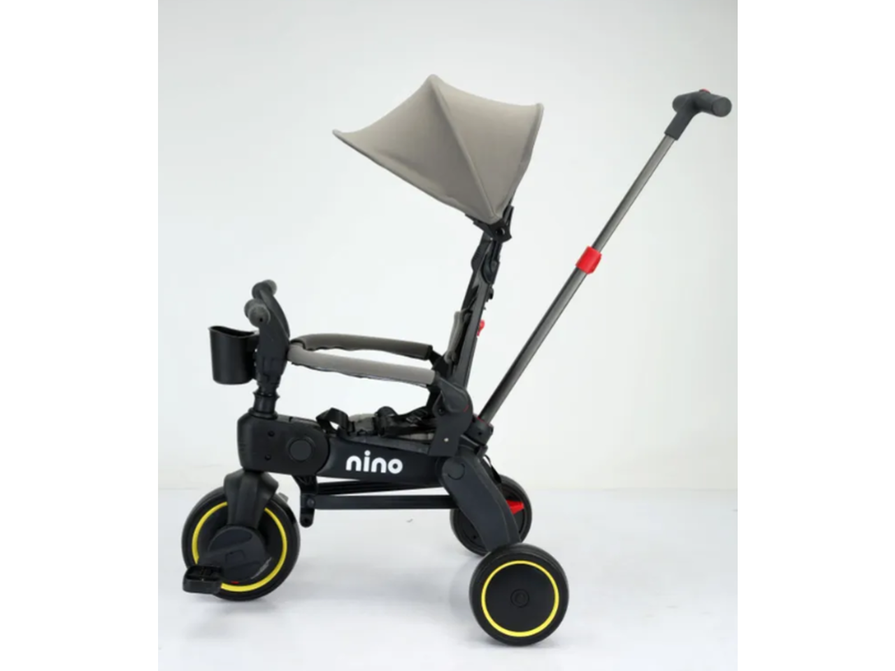 Трехколесный велосипед с ручкой Nino KS-1688 (серый) Трехколесный велосипед с ручкой Nino KS-1688 (серый)