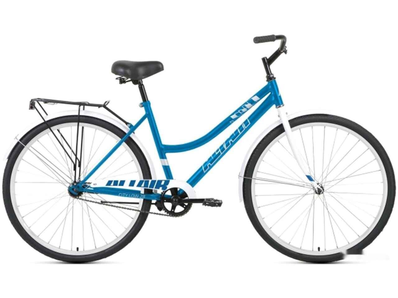 Велосипед ALTAIR City low 28 2023 (голубой/белый)