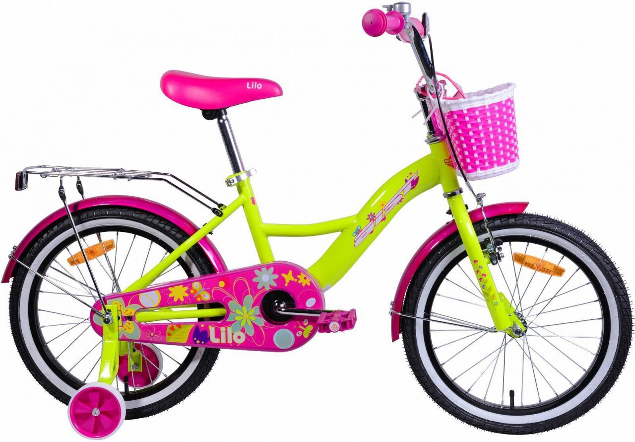 Детский велосипед Aist Lilo 18 (лимонный/розовый, 2020)