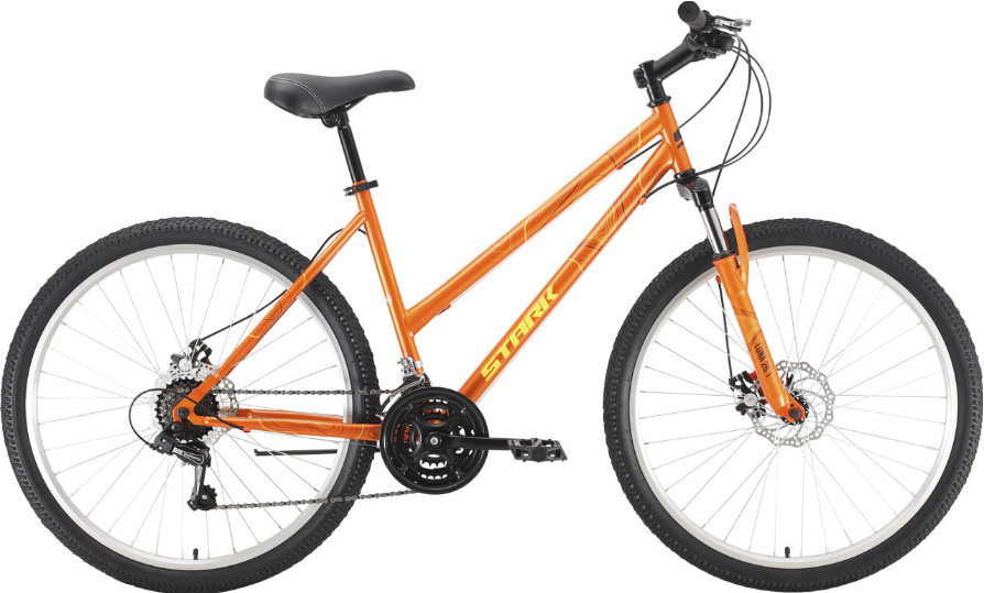 Велосипед Stark Luna 26.1 D Steel (18, оранжевый/желтый, 2022)