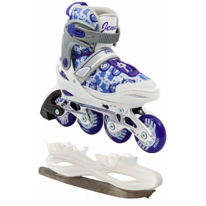 Роликовые коньки Calambus Jenny COMBO белый/фиолетовый р.30-33 (AS-34)
