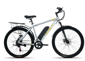 Электровелосипед Ritma MORGAN309 27.5 (серебристый, желтый лого, 2025) Электровелосипед Ritma MORGAN309 27.5 (серебристый, желтый лого, 2025)