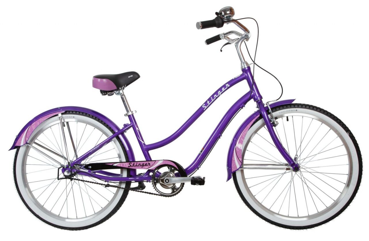 Велосипед Stinger Cruiser Lady 3SL 26 (16, фиолетовый, 2021) 26AHC.CRUISNEXL.16VT1