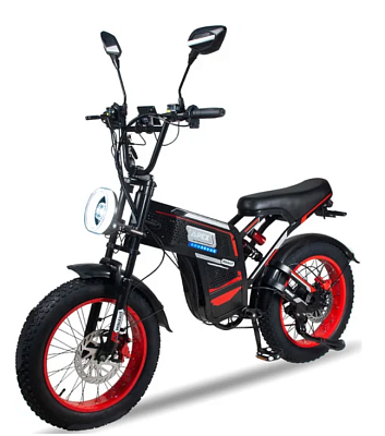 Электровелосипед Minako Apex 2025 (черный/красный)