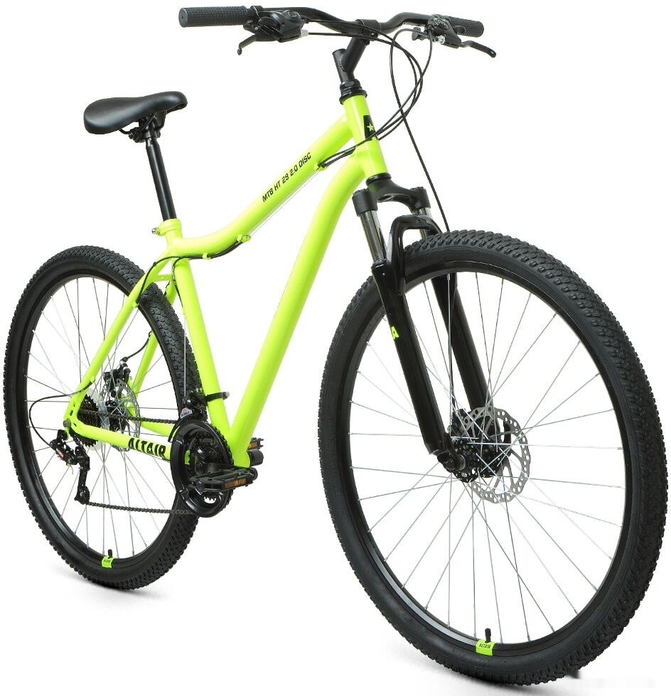 Велосипед ALTAIR MTB HT 29 2.0 disc р.21 2021 (ярко-зеленый)