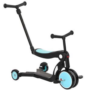 Трехколесный самокат Pituso HD-200B (черный/голубой) Трехколесный самокат Pituso HD-200B (черный/голубой)