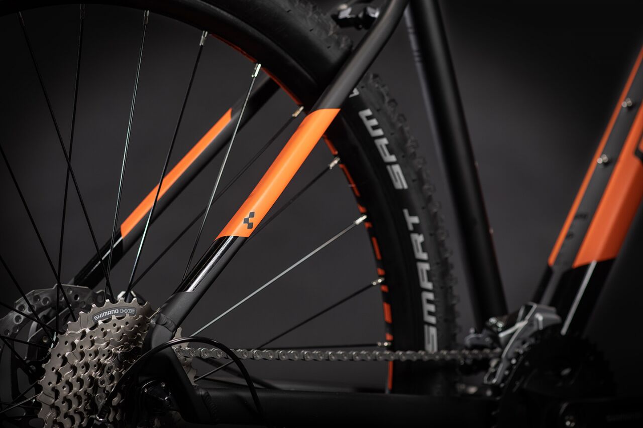Велосипед Cube Aim SL 27.5 (16, черный/оранжевый, 2021)
