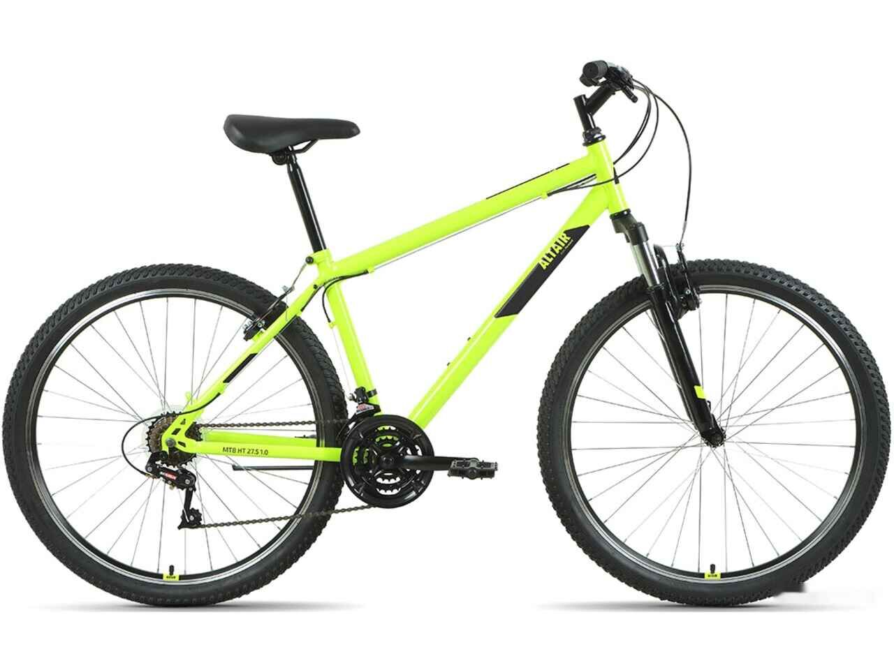 Велосипед ALTAIR MTB HT 27.5 1.0 р.17 2022 (ярко-зеленый/черный)