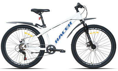 Велосипед Racer Boxfer 26 (14, белый, логотип синий, 2026)
