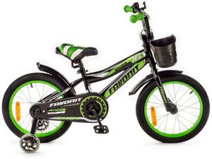 Детский велосипед Favorit Biker 16 (черный/зеленый) BIK-16GN Детский велосипед Favorit Biker 16 (черный/зеленый) BIK-16GN