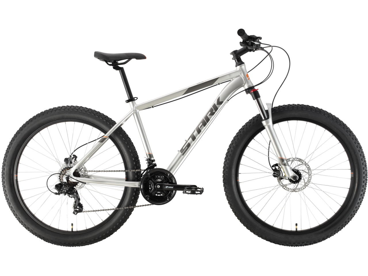 Велосипед Stark Hunter 27.2+ HD (22, серебристый/серый, 2021) HC-389D101