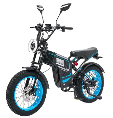 Электровелосипед Minako Apex 2025 (черный/синий)