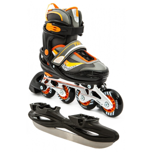 Роликовые коньки Calambus TIM COMBO черный/оранжевый р.34-37 (AS-17)