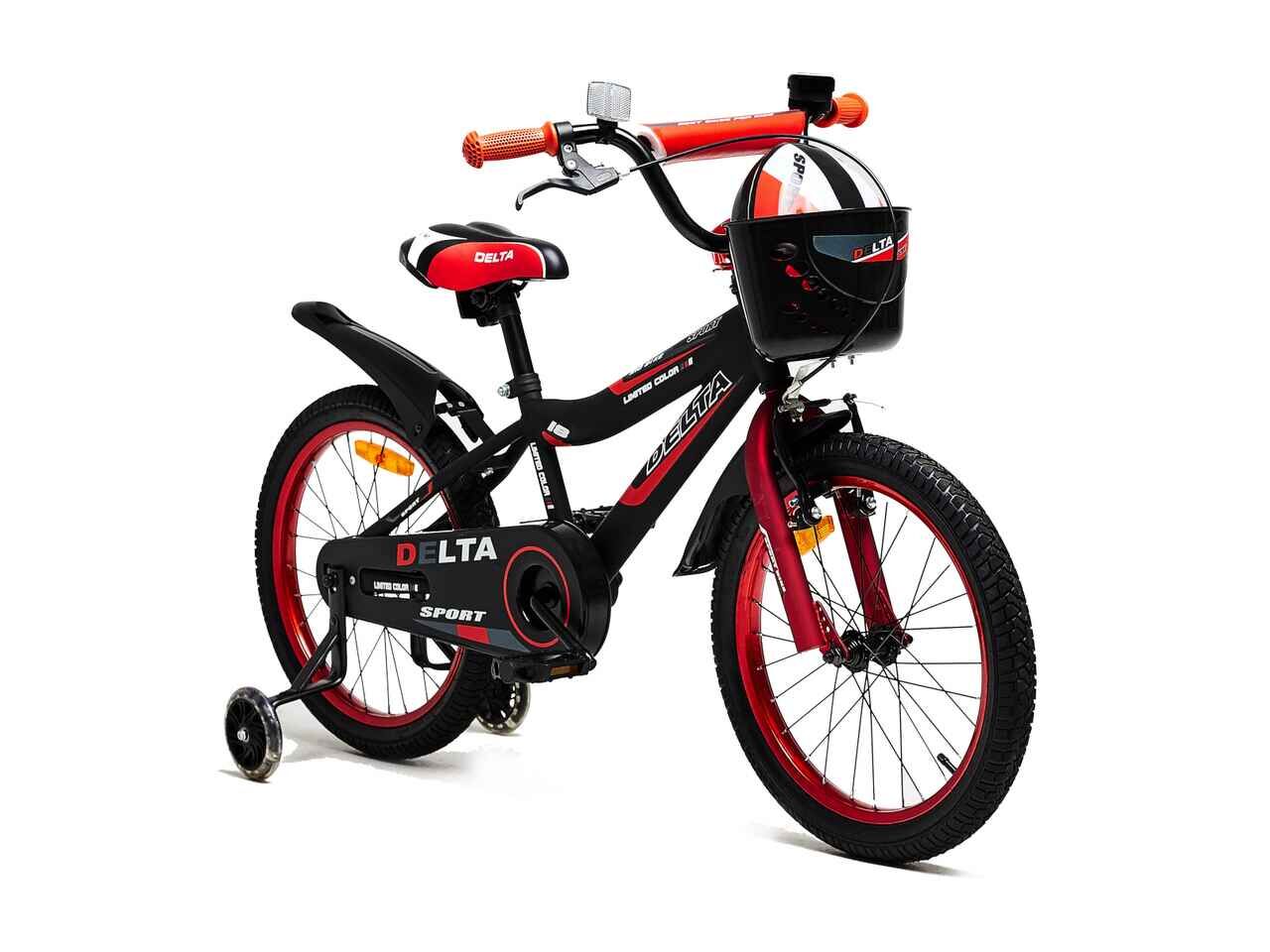 Детский велосипед DELTA Sport 16 (черный/красный, 2021)