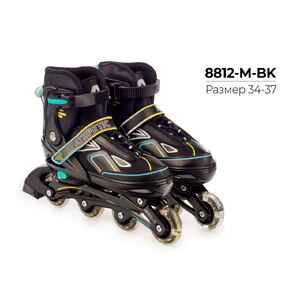 Роликовые коньки Favorit 8812-M-BK (р. 34-37)