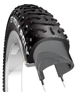 Велопокрышка CST C-1936 Roly Poly 60TPI 26x4.80 122-559 Premium Fat Bike MTB (4275)
