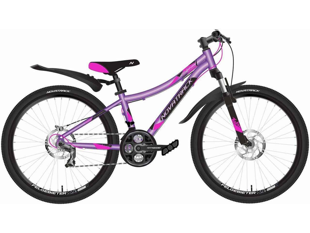 Велосипед Novatrack Katrina 24 (10, фиолетовый, 2020)