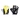 Велоперчатки Jaffson SCG 47-0122 XL (5079 Black/White/Yellow) preview