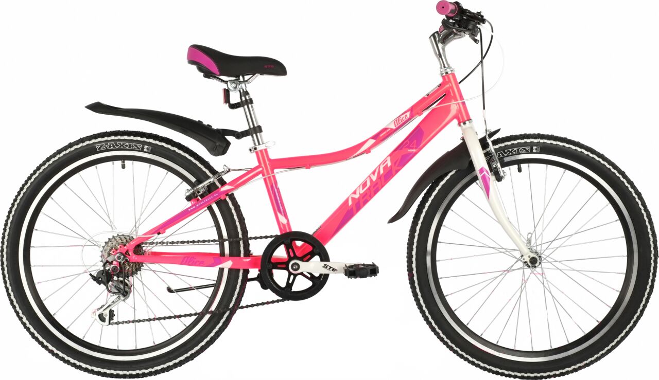 Велосипед Novatrack Alice 24 (12, розовый, 2021) 24SH6SD.ALICE.12PN21
