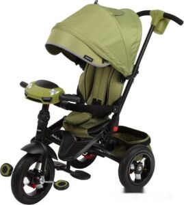 Детский велосипед Moby Kids Leader 360° 12x10 AIR (оливковый)