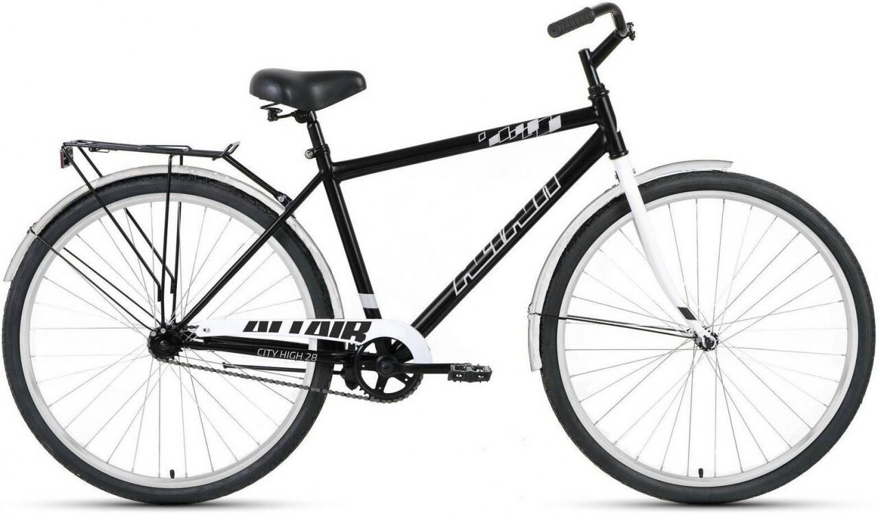 Велосипед ALTAIR City 28 high (19, черный/белый, 2020)